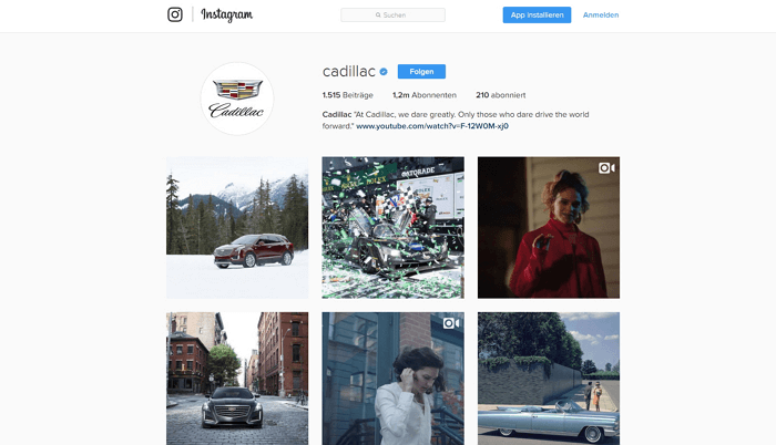 instagram cadillac