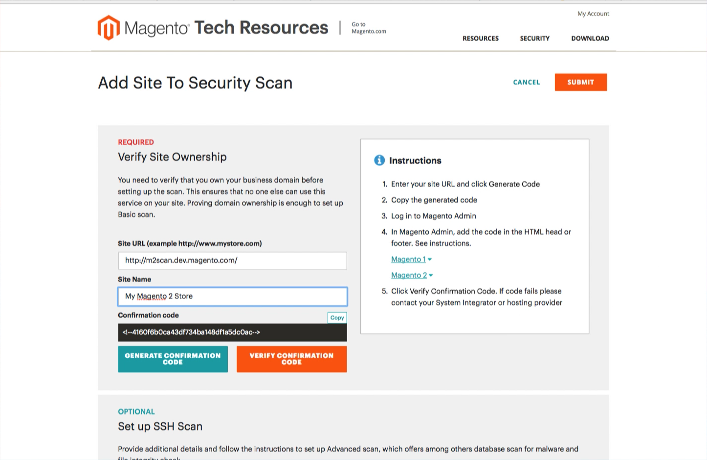 Beispiel Autorisierung Security Scan