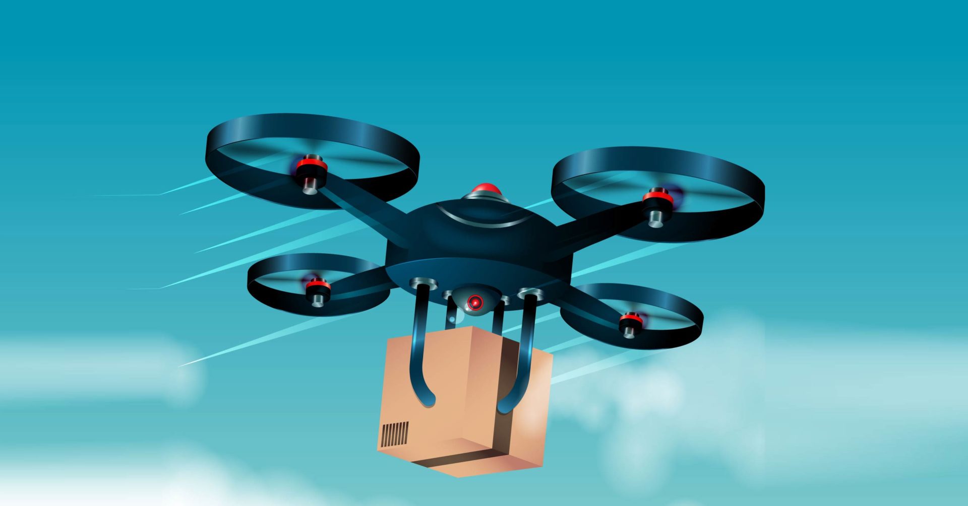 Drohne liefert Paket aus (Bild: freepik)