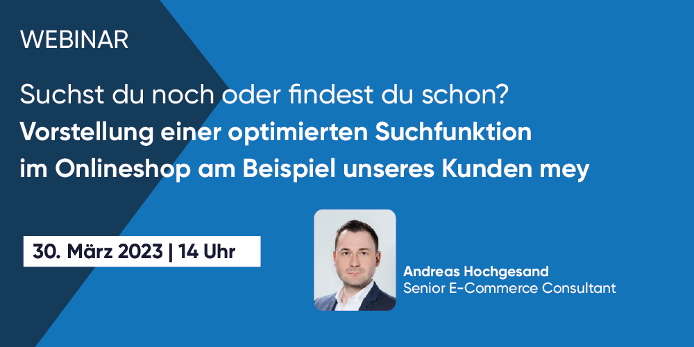 Neues Webinar: Optimierung der Produktsuche am Beispiel mey Bodywear