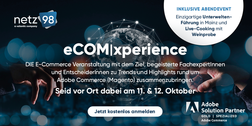 Es ist soweit: Wir laden ein zur eCOM|xperience, unserem Erlebnisevent für E-Commerce & Digitalisierung!