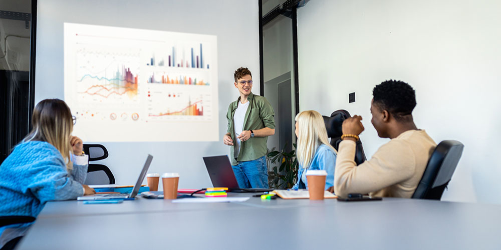 Mitarbeiter im strategischen Meeting