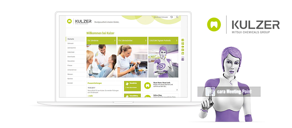 Kulzer Magento B2B Referenzen Screen