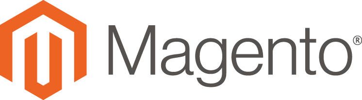 Magento Logo quer grau/orange
