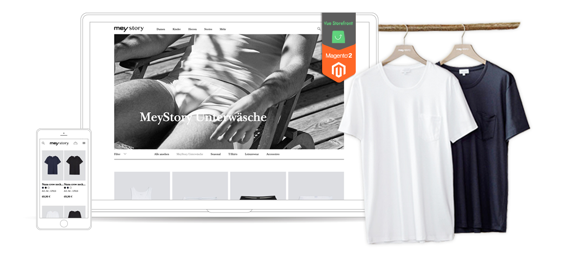 mey story Vue Storefront Magento 2