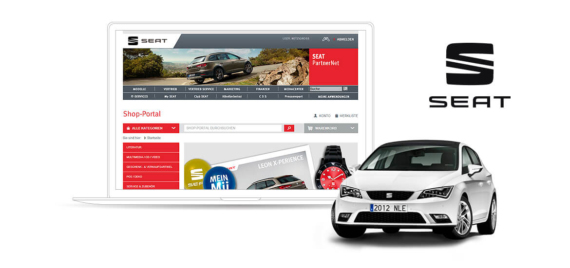 SEAT Magento B2B Referenzen Screen